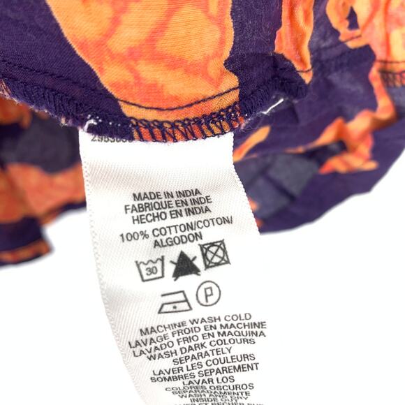 French Connection Tank Top Women's Size 12 Sleeveless Purple Orange Animal Print - Picture 6 of 6